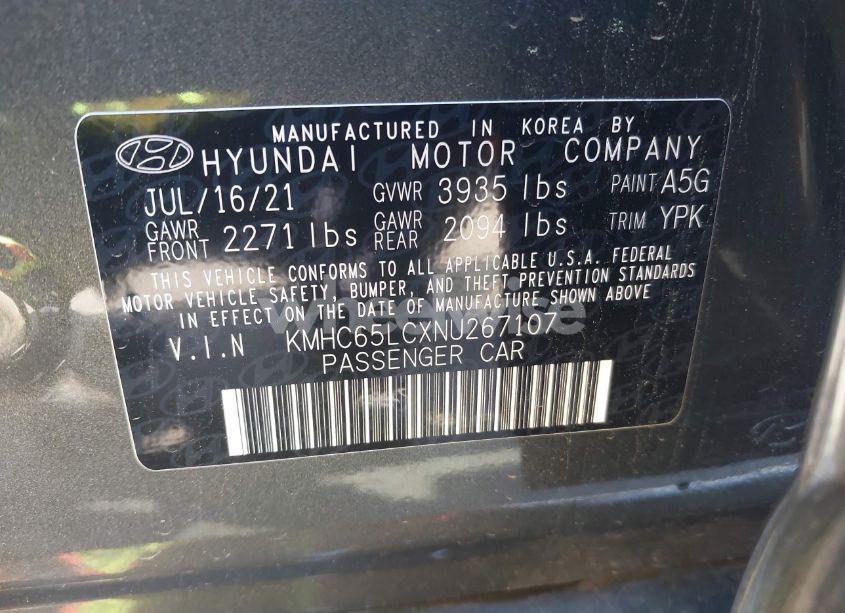 Photo 9 of 2022 Hyundai Ioniq HYBRID BLUE (VIN KMHC65LCXNU267107)