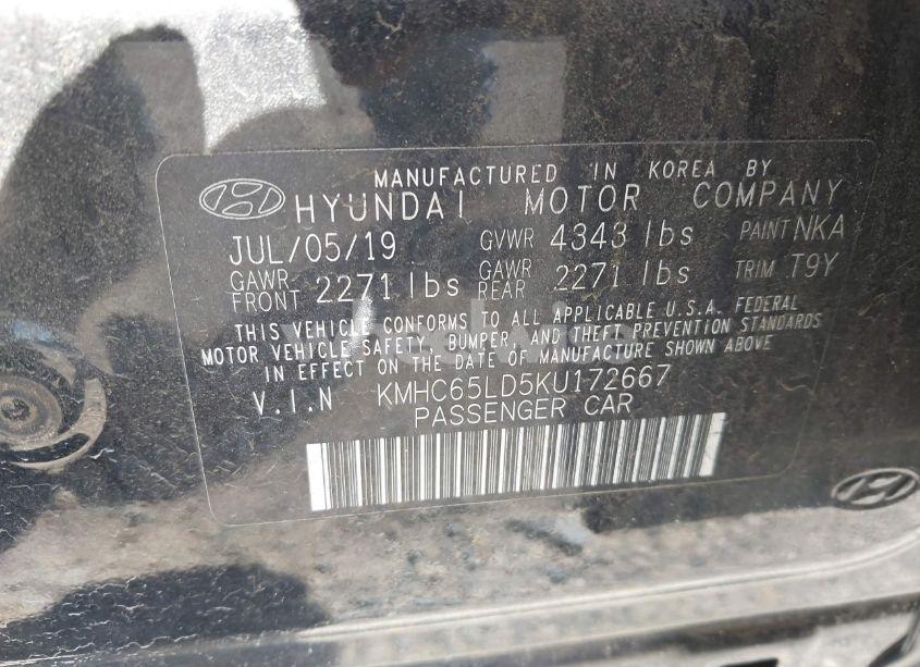 Photo 9 of 2019 Hyundai Ioniq PLUG-IN HYBRID (VIN KMHC65LD5KU172667)