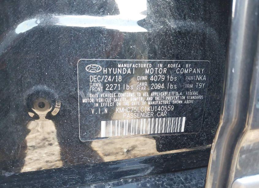 Photo 9 of 2019 Hyundai Ioniq HYBRID SEL (VIN KMHC75LC1KU140559)