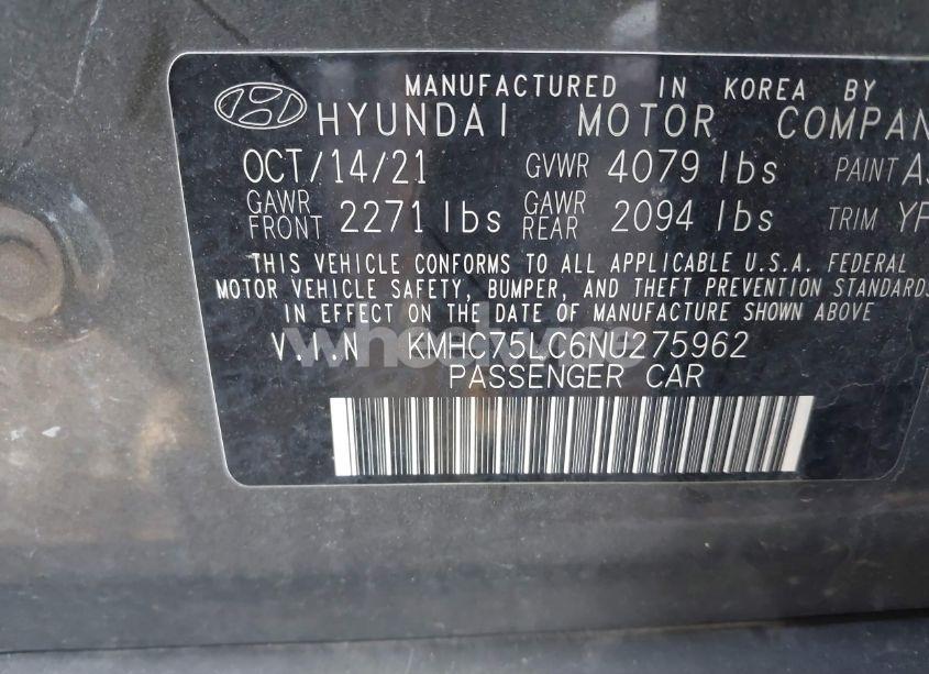 Photo 9 of 2022 Hyundai Ioniq HYBRID SE (VIN KMHC75LC6NU275962)