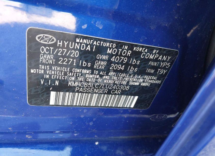 Photo 9 of 2020 Hyundai Ioniq HYBRID SEL (VIN KMHC85LC7LU240308)