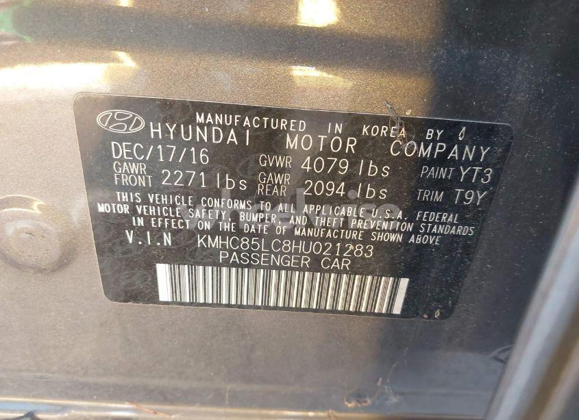 Photo 9 of 2017 Hyundai Ioniq HYBRID LIMITED (VIN KMHC85LC8HU021283)