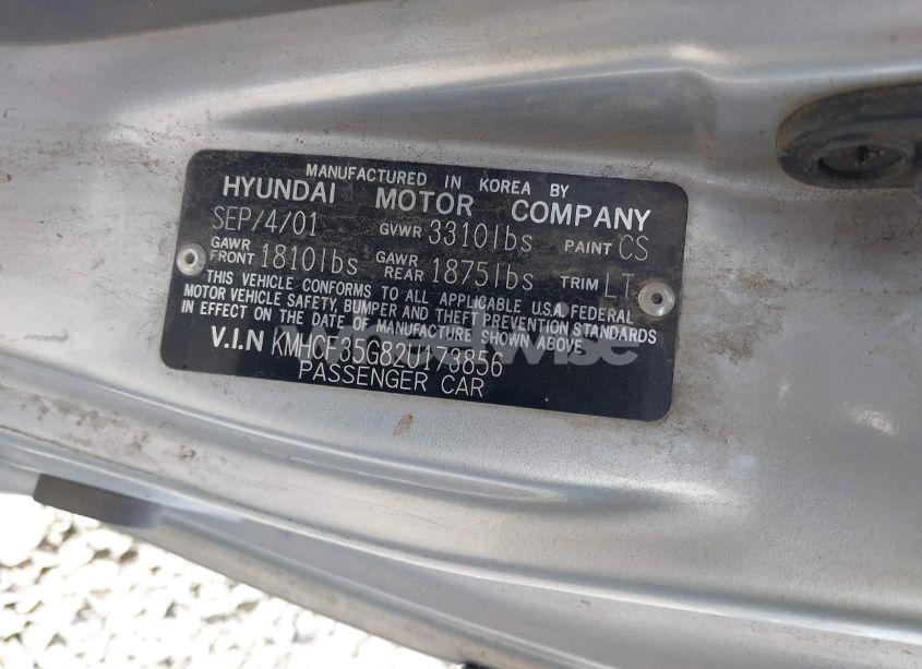 Photo 9 of 2002 Hyundai Accent L (VIN KMHCF35G82U173856)