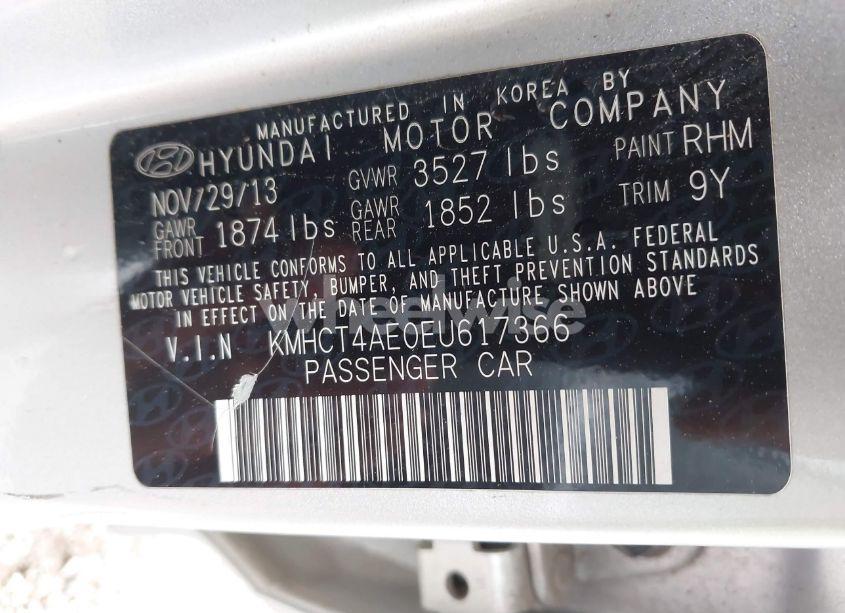Photo 9 of 2014 Hyundai Accent GLS (VIN KMHCT4AE0EU617366)