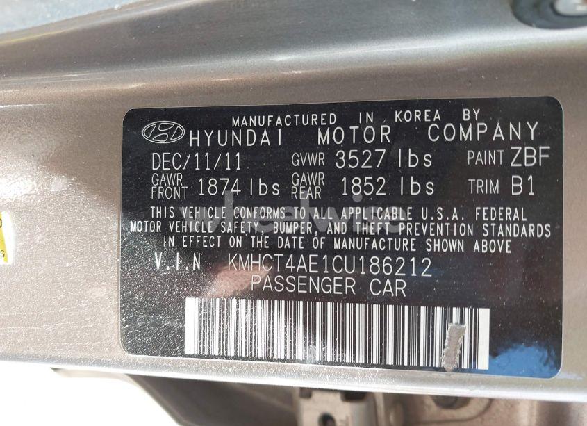 Photo 9 of 2012 Hyundai Accent GLS (VIN KMHCT4AE1CU186212)