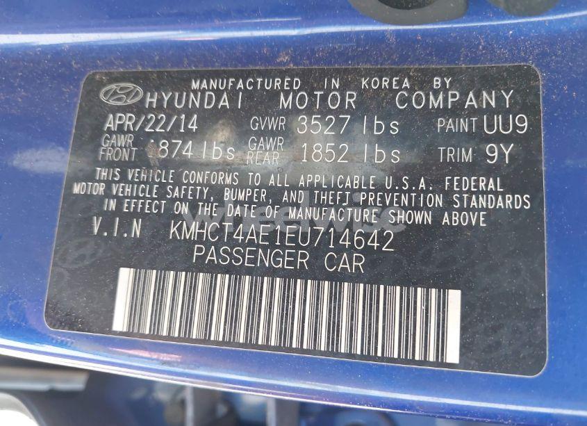 Photo 9 of 2014 Hyundai Accent GLS (VIN KMHCT4AE1EU714642)