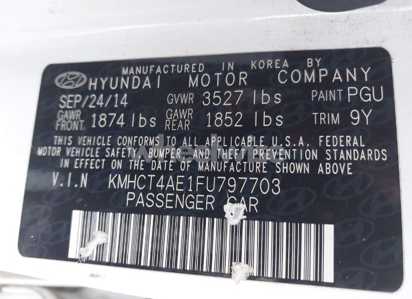 Photo 9 of 2015 Hyundai Accent GLS (VIN KMHCT4AE1FU797703)