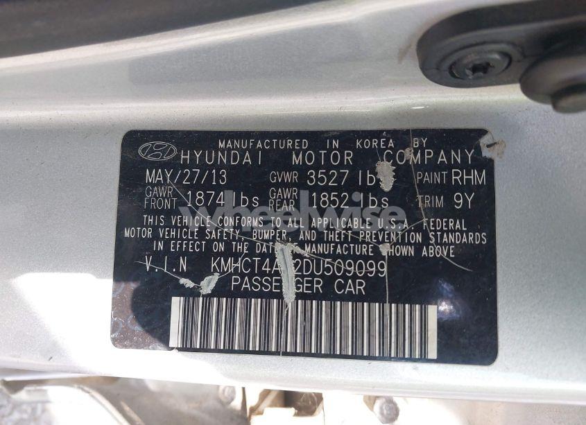 Photo 9 of 2013 Hyundai Accent GLS (VIN KMHCT4AE2DU509099)