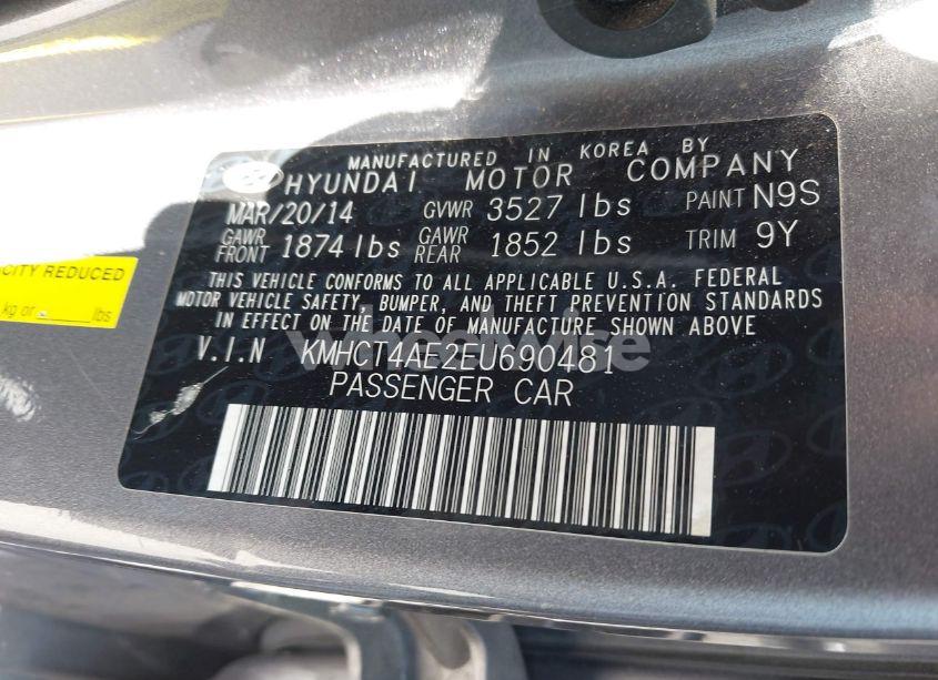 Photo 9 of 2014 Hyundai Accent GLS (VIN KMHCT4AE2EU690481)