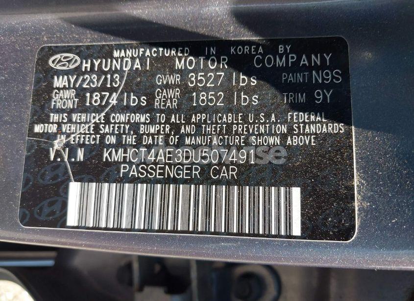 Photo 9 of 2013 Hyundai Accent GLS (VIN KMHCT4AE3DU507491)