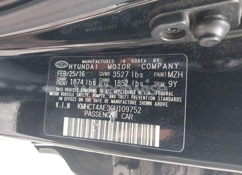 Photo 9 of 2016 Hyundai Accent SE (VIN KMHCT4AE3GU109752)