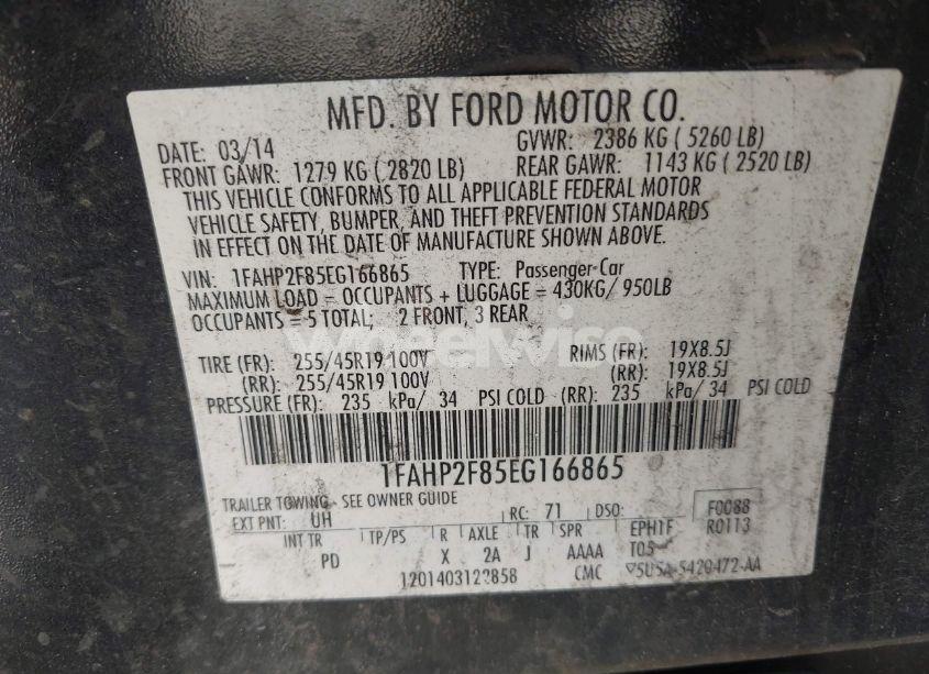 Photo 9 of 2014 Ford Taurus LIMITED (VIN KMHCT4AE4DU******)