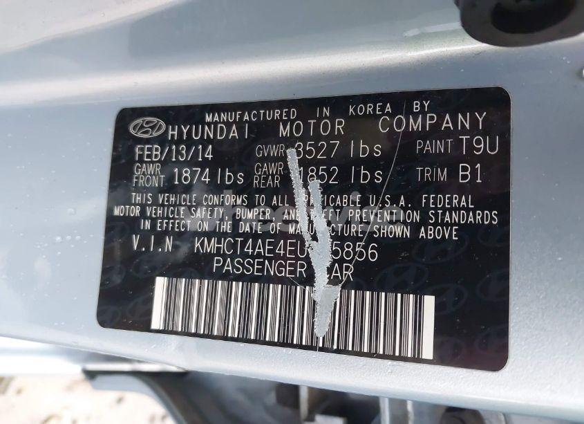 Photo 9 of 2014 Hyundai Accent GLS (VIN KMHCT4AE4EU665856)