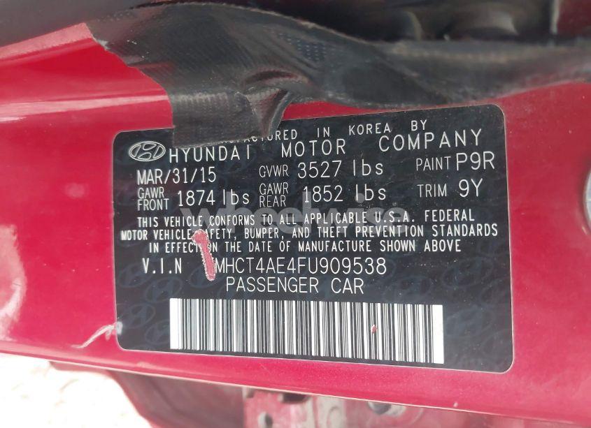 Photo 9 of 2015 Hyundai Accent GLS (VIN KMHCT4AE4FU909538)