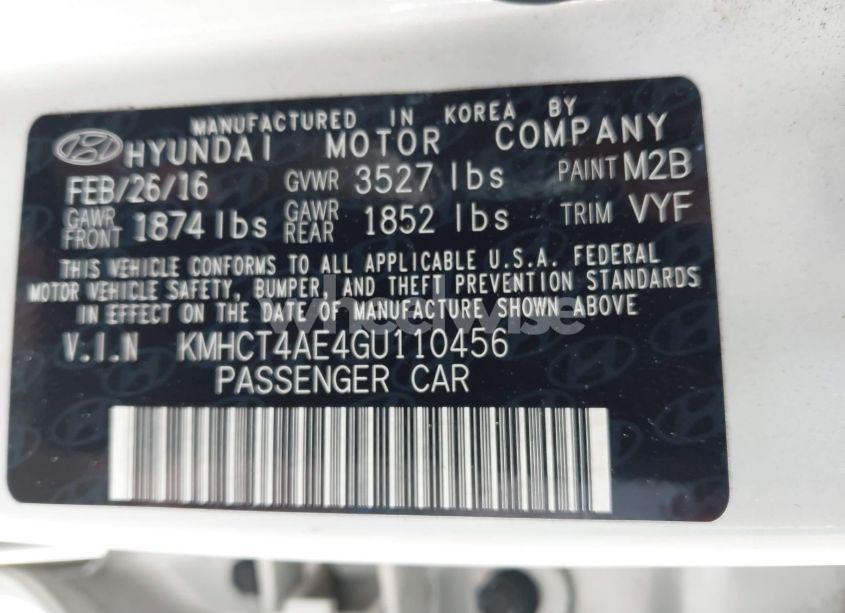 Photo 9 of 2016 Hyundai Accent SE (VIN KMHCT4AE4GU110456)