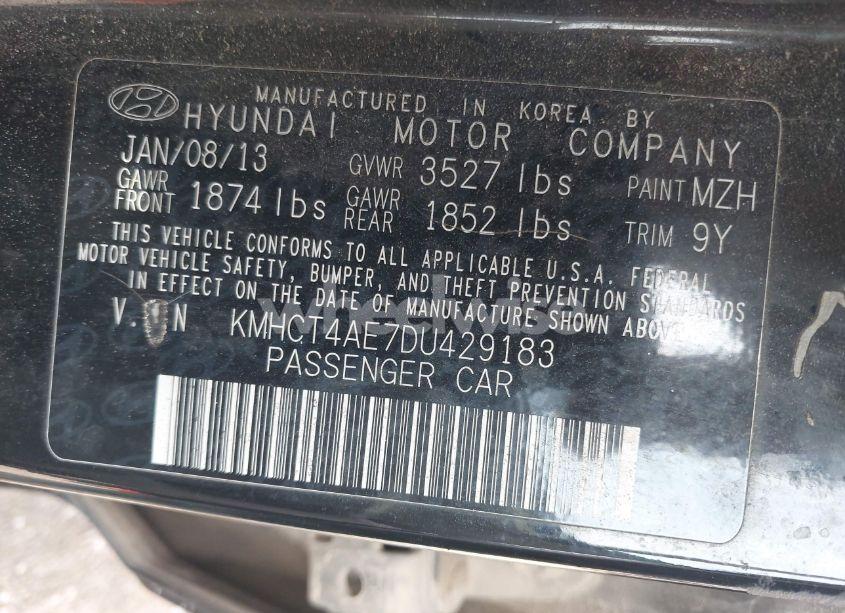 Photo 9 of 2013 Hyundai Accent GLS (VIN KMHCT4AE7DU429183)