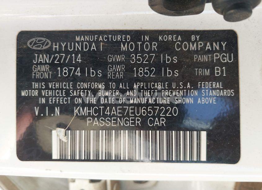 Photo 9 of 2014 Hyundai Accent GLS (VIN KMHCT4AE7EU657220)