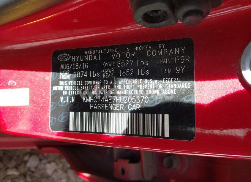 Photo 9 of 2017 Hyundai Accent SE (VIN KMHCT4AE7HU205370)