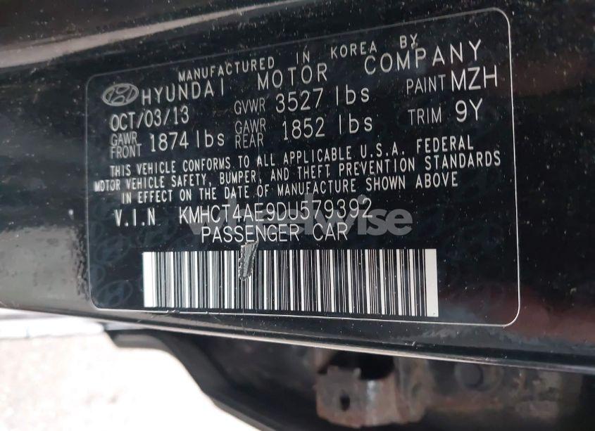 Photo 9 of 2013 Hyundai Accent GLS (VIN KMHCT4AE9DU579392)