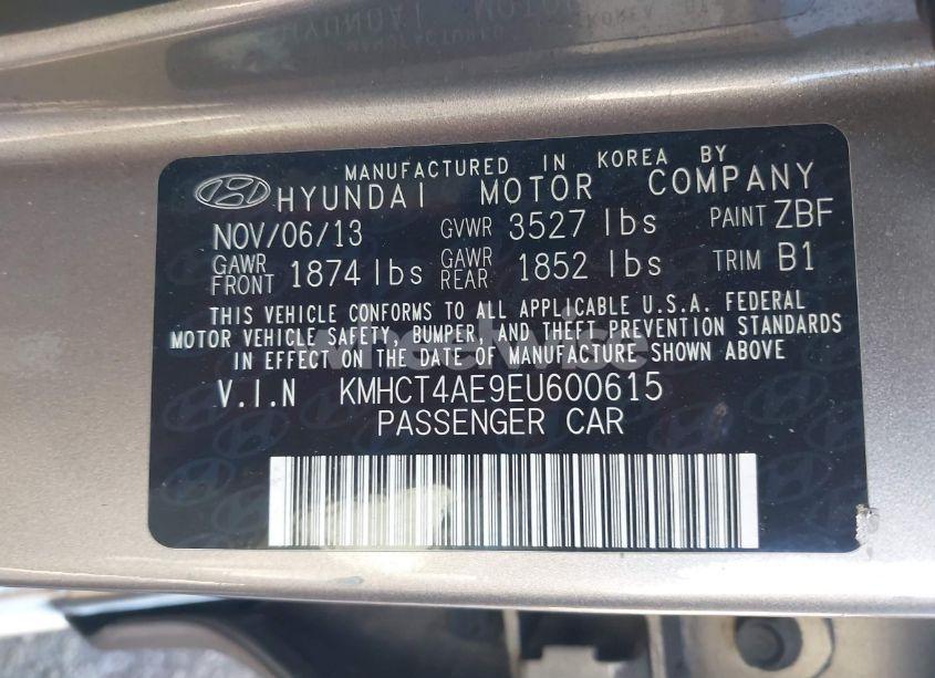 Photo 9 of 2014 Hyundai Accent GLS (VIN KMHCT4AE9EU600615)