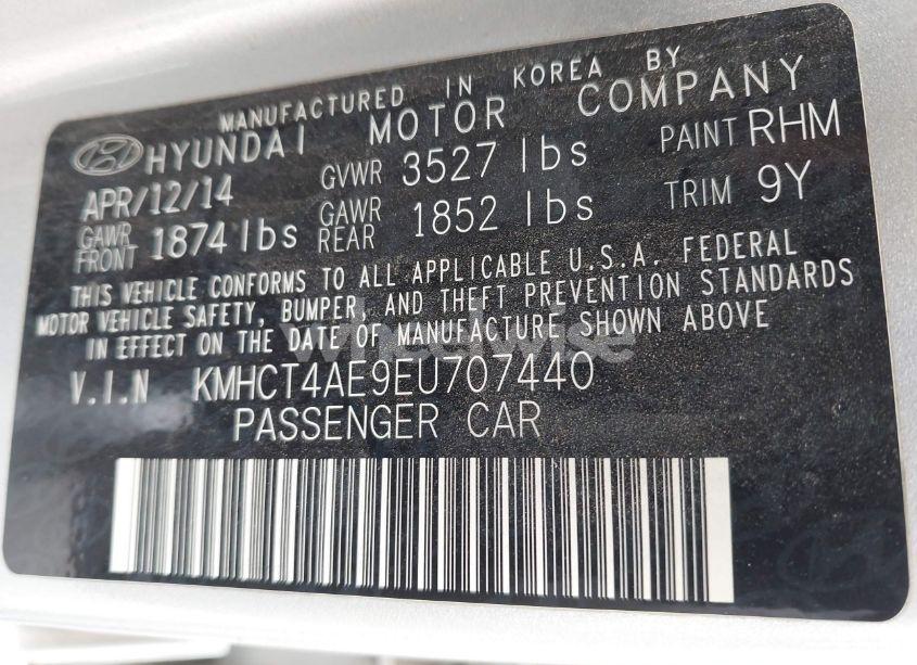 Photo 9 of 2014 Hyundai Accent GLS (VIN KMHCT4AE9EU707440)