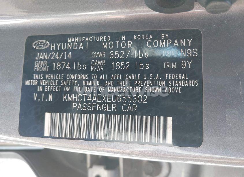 Photo 9 of 2014 Hyundai Accent GLS (VIN KMHCT4AEXEU655302)