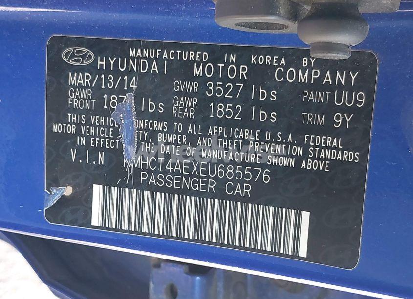 Photo 9 of 2014 Hyundai Accent GLS (VIN KMHCT4AEXEU685576)