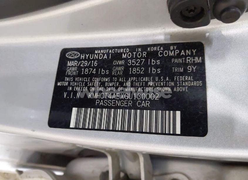 Photo 9 of 2016 Hyundai Accent SE (VIN KMHCT4AEXGU130002)