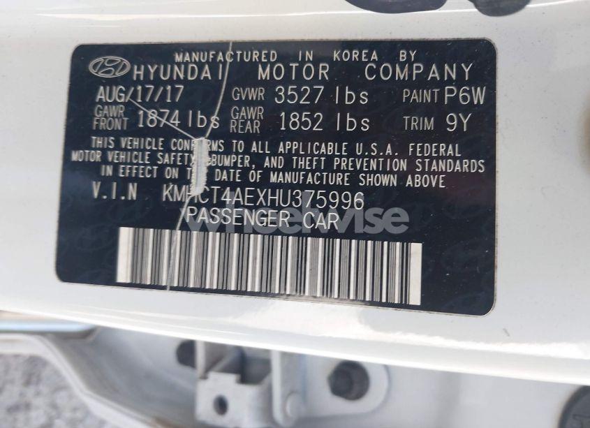 Photo 9 of 2017 Hyundai Accent SE (VIN KMHCT4AEXHU375996)