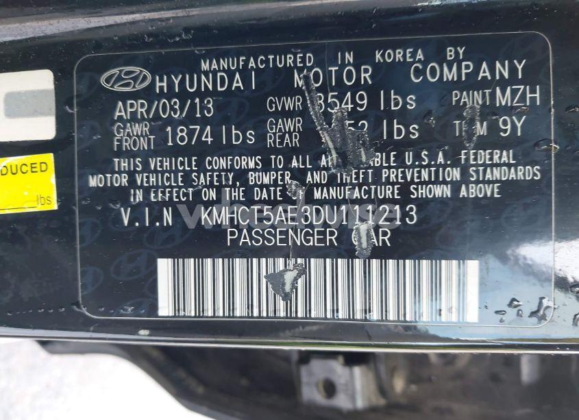 Photo 9 of 2013 Hyundai Accent GS (VIN KMHCT5AE3DU111213)