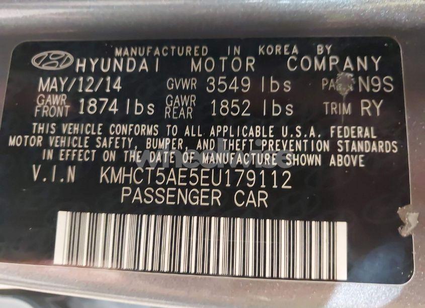 Photo 9 of 2014 Hyundai Accent GS (VIN KMHCT5AE5EU179112)