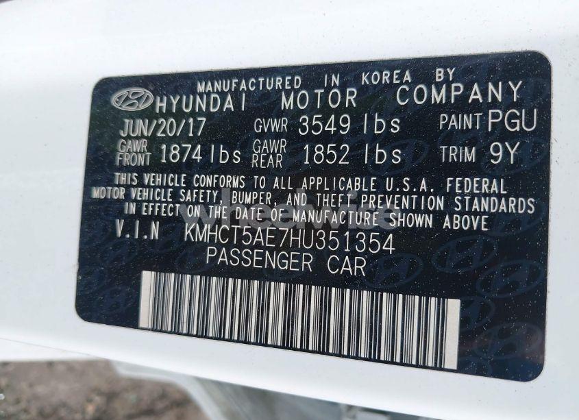 Photo 9 of 2017 Hyundai Accent SE (VIN KMHCT5AE7HU351354)