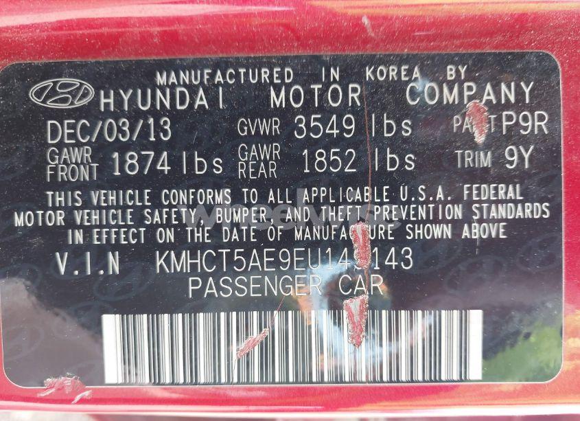 Photo 9 of 2014 Hyundai Accent GS (VIN KMHCT5AE9EU149143)