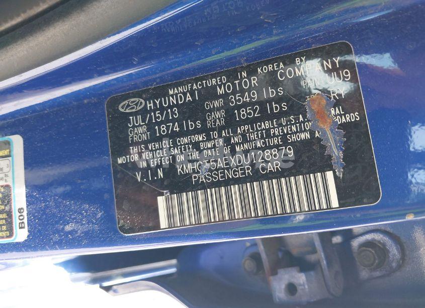 Photo 9 of 2013 Hyundai Accent GS (VIN KMHCT5AEXDU128879)