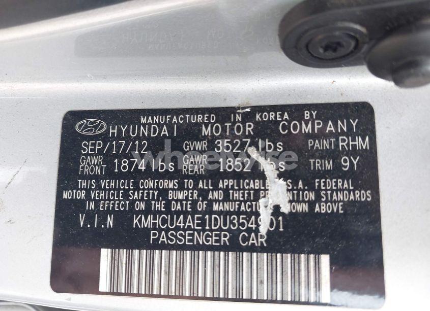 Photo 9 of 2013 Hyundai Accent GLS (VIN KMHCU4AE1DU354901)