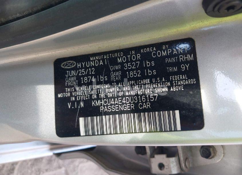 Photo 9 of 2013 Hyundai Accent GLS (VIN KMHCU4AE4DU316157)
