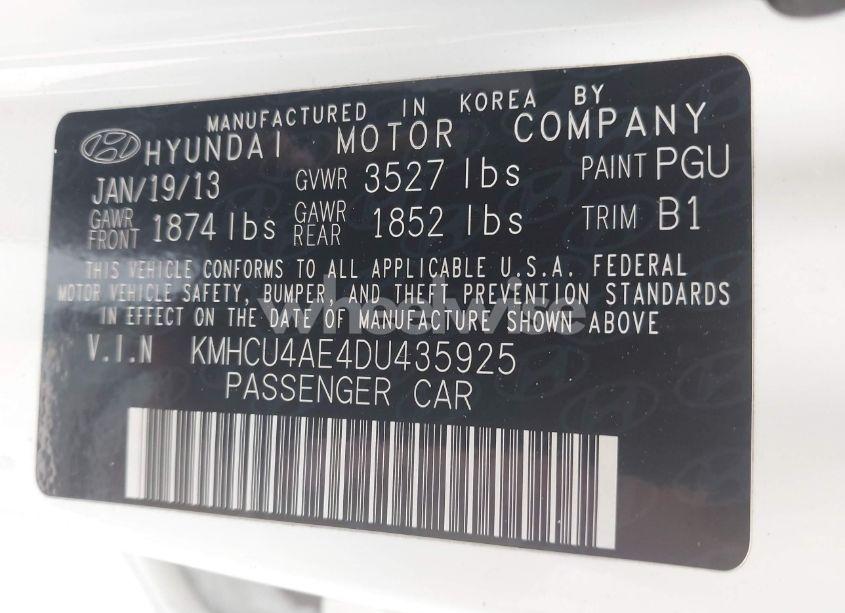 Photo 9 of 2013 Hyundai Accent GLS (VIN KMHCU4AE4DU435925)