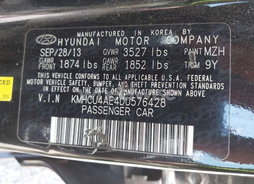 Photo 9 of 2013 Hyundai Accent GLS (VIN KMHCU4AE4DU576428)