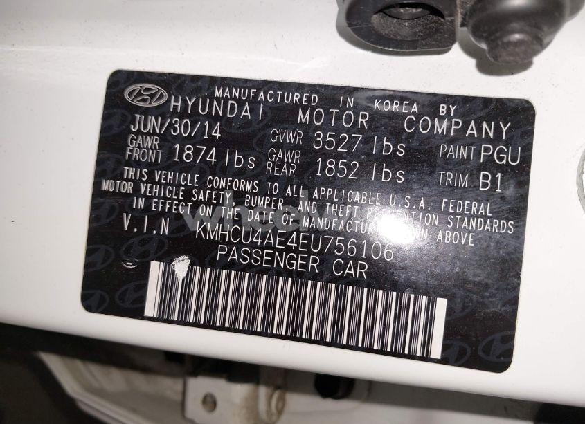 Photo 9 of 2014 Hyundai Accent GLS (VIN KMHCU4AE4EU756106)