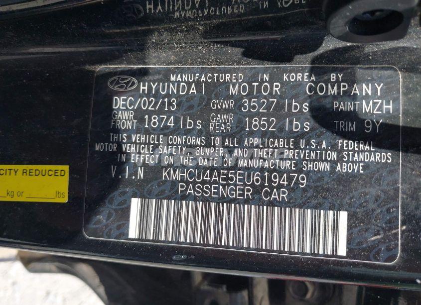 Photo 9 of 2014 Hyundai Accent GLS (VIN KMHCU4AE5EU619479)