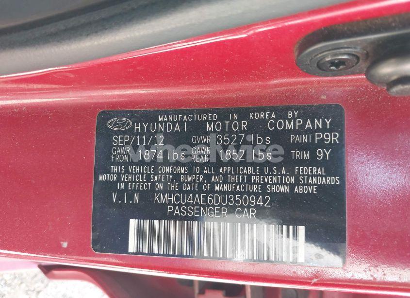 Photo 9 of 2013 Hyundai Accent GLS (VIN KMHCU4AE6DU350942)