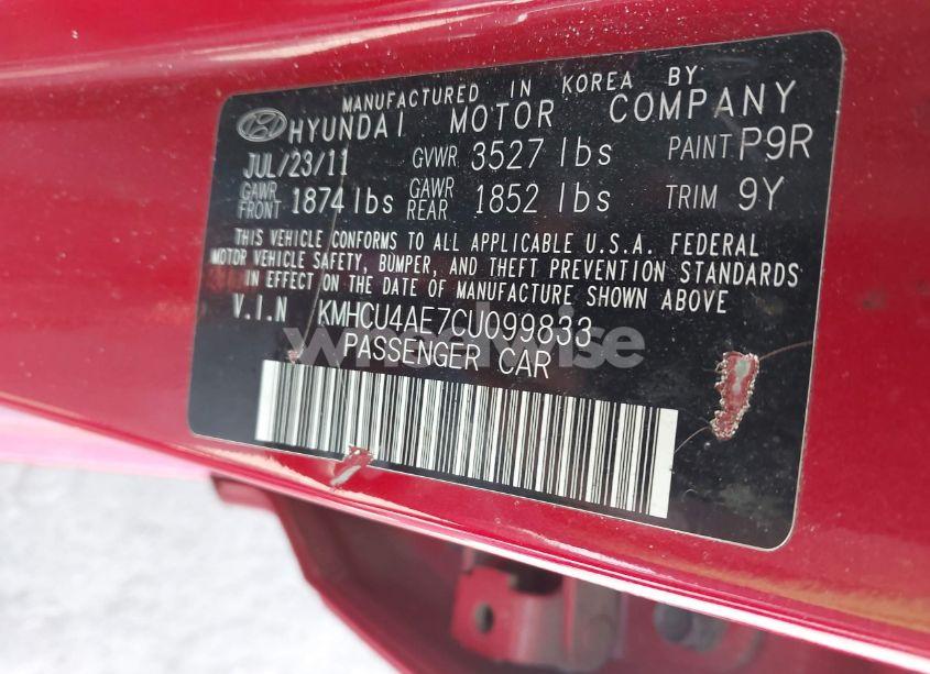 Photo 9 of 2012 Hyundai Accent GLS (VIN KMHCU4AE7CU099833)