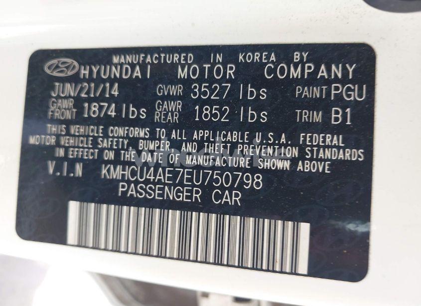 Photo 9 of 2014 Hyundai Accent GLS (VIN KMHCU4AE7EU750798)