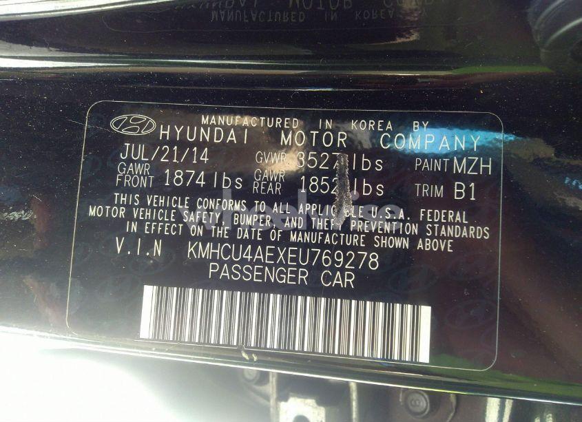 Photo 9 of 2014 Hyundai Accent GLS (VIN KMHCU4AEXEU769278)