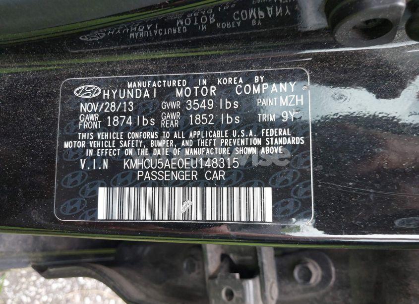 Photo 9 of 2014 Hyundai Accent SE (VIN KMHCU5AE0EU148315)