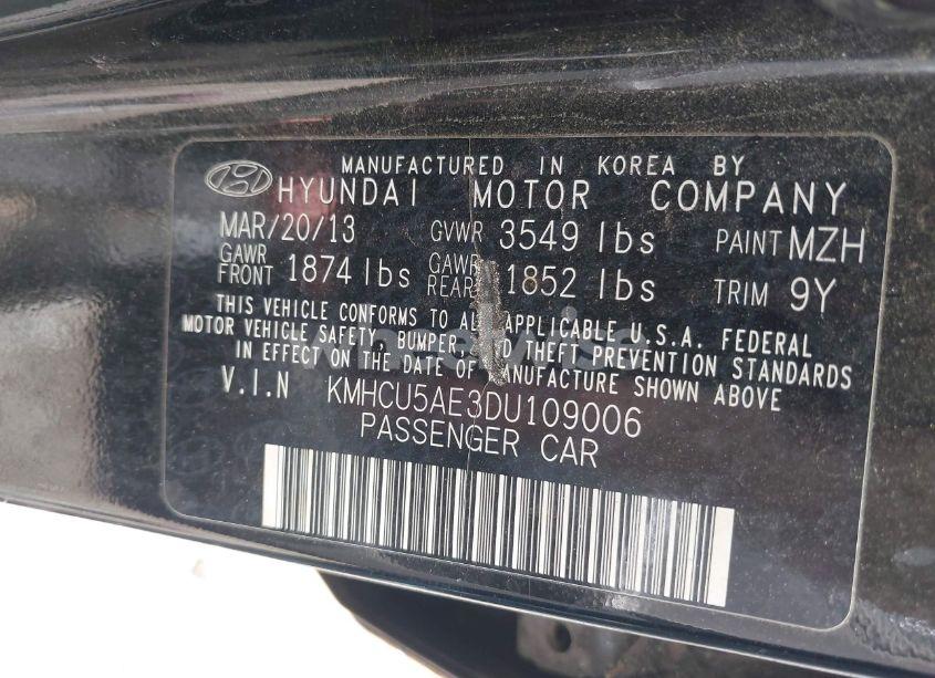 Photo 9 of 2013 Hyundai Accent SE (VIN KMHCU5AE3DU109006)