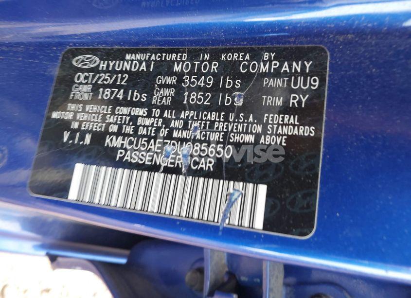 Photo 9 of 2013 Hyundai Accent SE (VIN KMHCU5AE7DU085650)