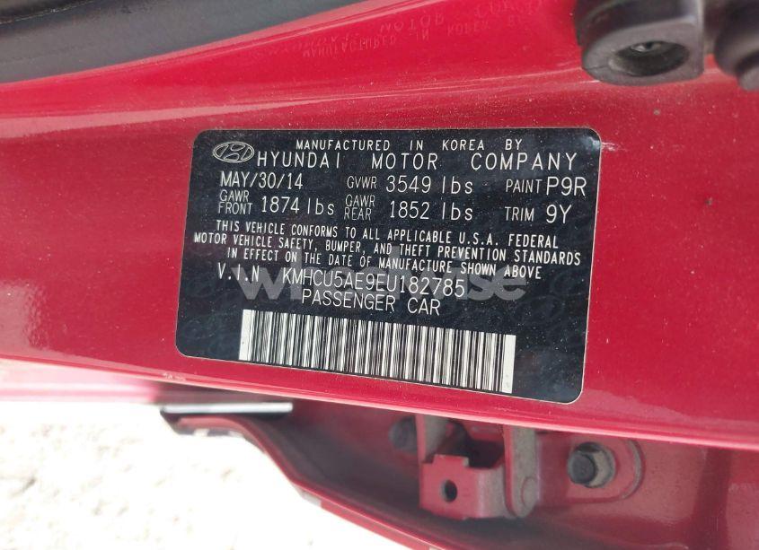 Photo 9 of 2014 Hyundai Accent SE (VIN KMHCU5AE9EU182785)