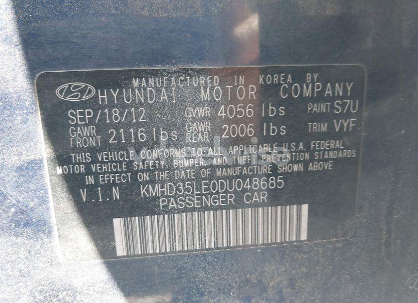 Photo 9 of 2013 Hyundai Elantra GT (VIN KMHD35LE0DU048685)