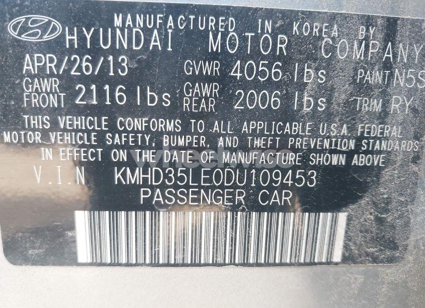 Photo 9 of 2013 Hyundai Elantra GT (VIN KMHD35LE0DU109453)